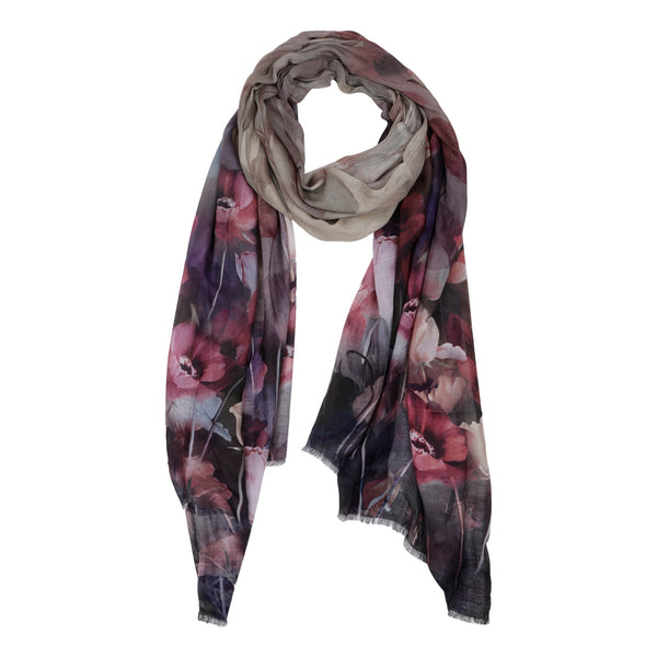 Floral Cotton Modal scarf  S24-35 CM