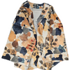 Short kimono jacket abstract print velvet cotton