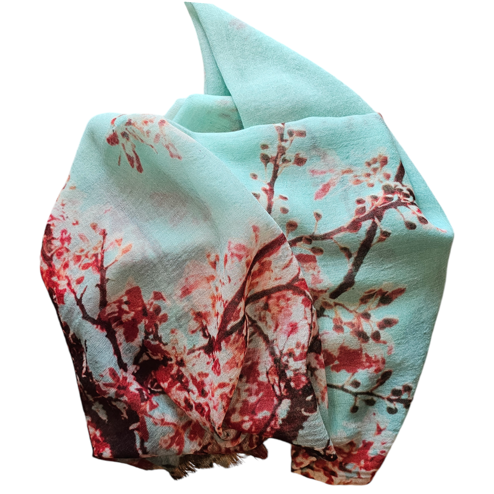 Floral Merino Wool scarf